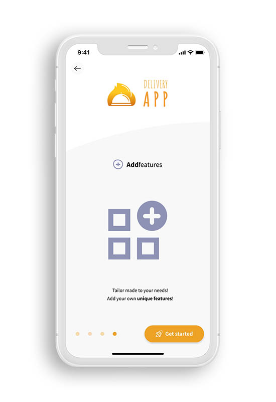 Screen presenting the app's customization
