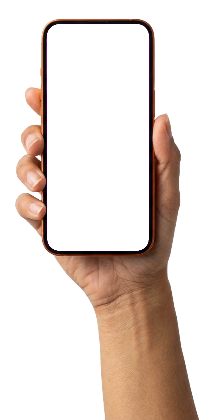Hand holding a phone